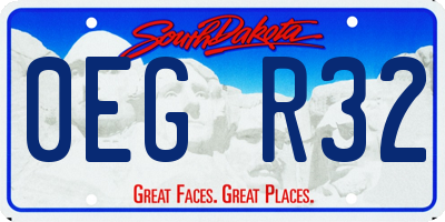 SD license plate 0EGR32