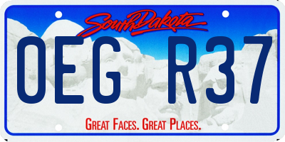SD license plate 0EGR37