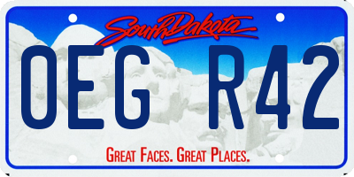SD license plate 0EGR42