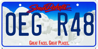 SD license plate 0EGR48