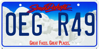 SD license plate 0EGR49