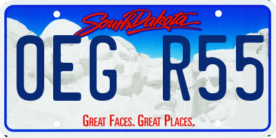 SD license plate 0EGR55