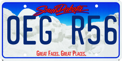 SD license plate 0EGR56