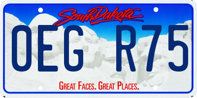 SD license plate 0EGR75