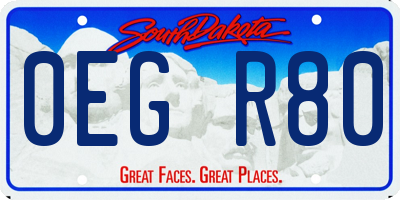 SD license plate 0EGR80