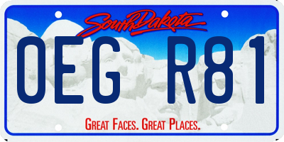 SD license plate 0EGR81