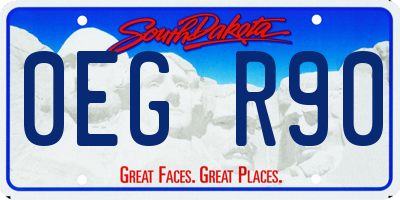 SD license plate 0EGR90