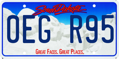 SD license plate 0EGR95