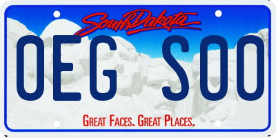 SD license plate 0EGS00