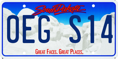 SD license plate 0EGS14
