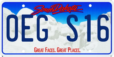 SD license plate 0EGS16