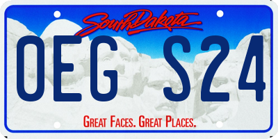 SD license plate 0EGS24