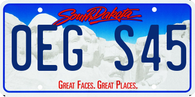 SD license plate 0EGS45