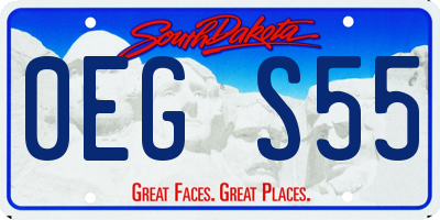 SD license plate 0EGS55