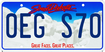 SD license plate 0EGS70