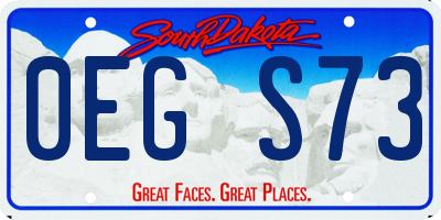 SD license plate 0EGS73