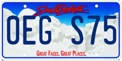 SD license plate 0EGS75
