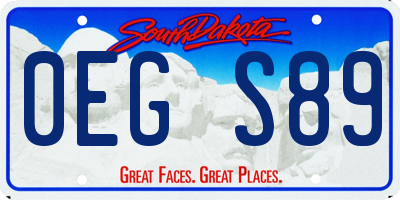 SD license plate 0EGS89