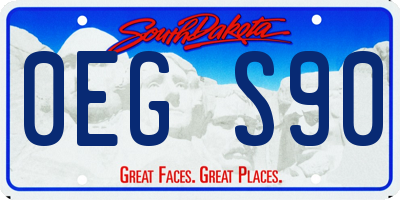 SD license plate 0EGS90