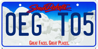SD license plate 0EGT05