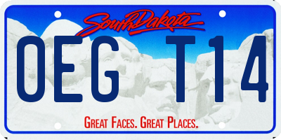 SD license plate 0EGT14