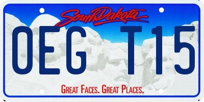 SD license plate 0EGT15