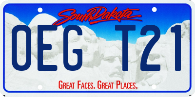 SD license plate 0EGT21