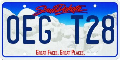 SD license plate 0EGT28