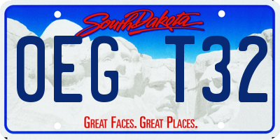 SD license plate 0EGT32