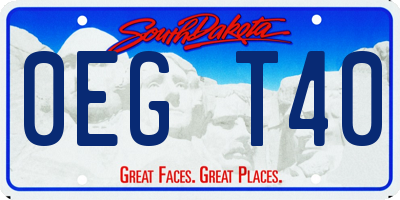 SD license plate 0EGT40
