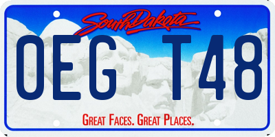 SD license plate 0EGT48