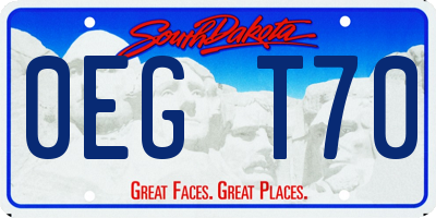 SD license plate 0EGT70