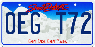 SD license plate 0EGT72