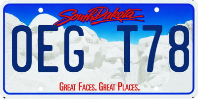 SD license plate 0EGT78