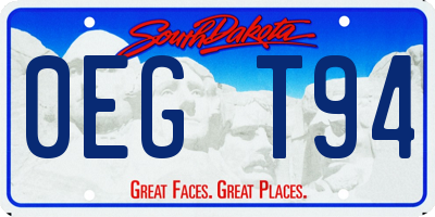SD license plate 0EGT94