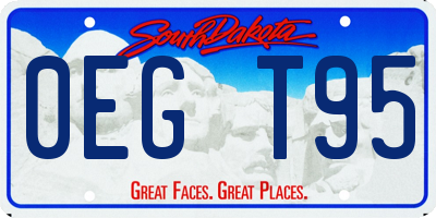 SD license plate 0EGT95