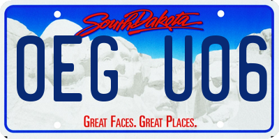 SD license plate 0EGU06