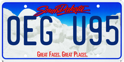 SD license plate 0EGU95