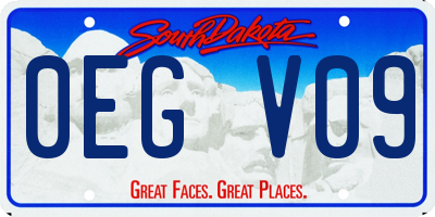 SD license plate 0EGV09
