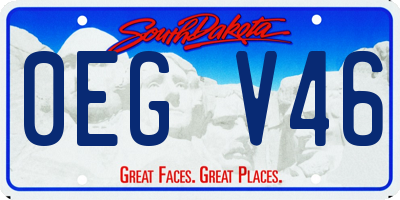 SD license plate 0EGV46