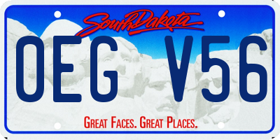 SD license plate 0EGV56