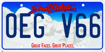 SD license plate 0EGV66