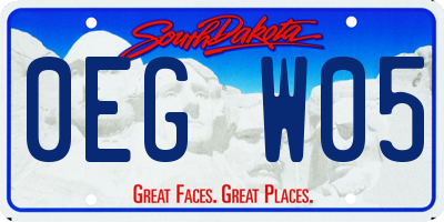 SD license plate 0EGW05