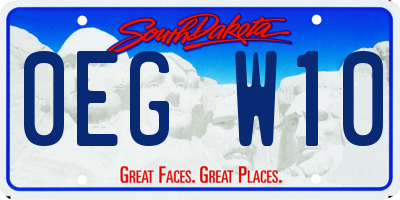 SD license plate 0EGW10
