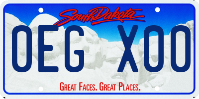 SD license plate 0EGX00