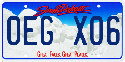 SD license plate 0EGX06