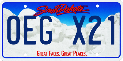 SD license plate 0EGX21