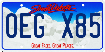 SD license plate 0EGX85