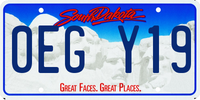 SD license plate 0EGY19