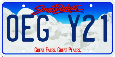 SD license plate 0EGY21